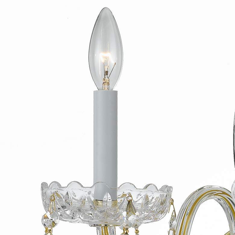 Image 4 Traditional Crystal 12 1/2" High Brass 2-Light Wall Sconce more views