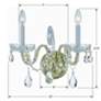 5_Traditional Crystal 12 1/2" High Brass 2-Light Wall Sconce more views