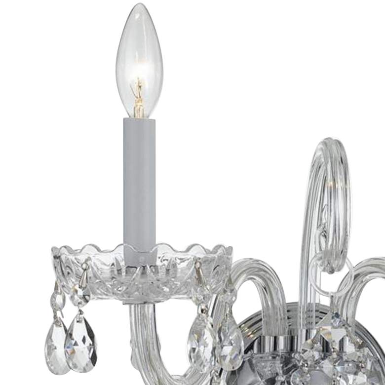 Image 2 Traditional Crystal 12 1/2" High Chrome 2-Light Wall Sconce more views