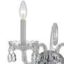 Traditional Crystal 12 1/2" High Chrome 2-Light Wall Sconce