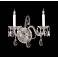 Traditional Crystal 12"H Polished Chrome 2-Light Wall Sconce