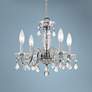 Traditional Crystal 15" Wide Chrome 4-Light Chandelier