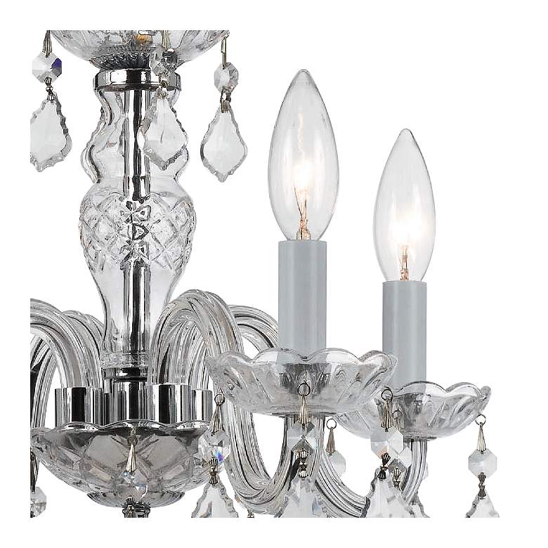 Image 3 Traditional Crystal 15 inch Wide Chrome 4-Light Chandelier more views