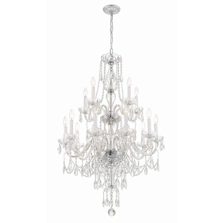 Image 3 Traditional Crystal 15 Light Polished Chrome Chandelier more views