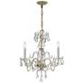 Thumbnail1 of Traditional Crystal 16" W Polished Brass 3-Light Chandelier