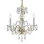 Thumbnail2 of Traditional Crystal 16" W Polished Brass 3-Light Chandelier more views