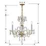 Thumbnail4 of Traditional Crystal 16" W Polished Brass 3-Light Chandelier more views