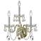 Traditional Crystal 16"H Polished Brass 3-Light Wall Sconce