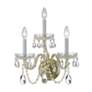 2_Traditional Crystal 16"H Polished Brass 3-Light Wall Sconce more views