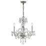 3_Traditional Crystal 16"W Polished Chrome 3-Light Chandelier more views