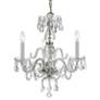 4_Traditional Crystal 16"W Polished Chrome 3-Light Chandelier more views
