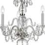 5_Traditional Crystal 16"W Polished Chrome 3-Light Chandelier more views