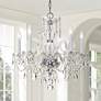 Traditional Crystal 22" Wide Chrome 5-Light Chandelier