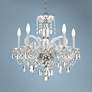 Traditional Crystal 22" Wide Chrome 5-Light Chandelier