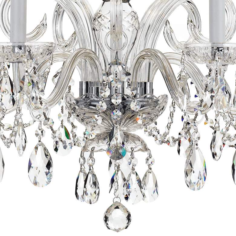 Image 3 Traditional Crystal 22 inch Wide Chrome 5-Light Chandelier more views
