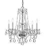 Traditional Crystal 23"W Polished Chrome 6-Light Chandelier