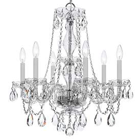 Image3 of Traditional Crystal 23"W Polished Chrome 6-Light Chandelier more views