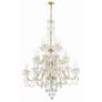 Thumbnail2 of Traditional Crystal 25 Light Polished Brass Chandelier more views