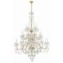 Thumbnail3 of Traditional Crystal 25 Light Polished Brass Chandelier more views