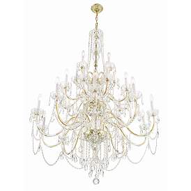 Image4 of Traditional Crystal 25 Light Polished Brass Chandelier more views