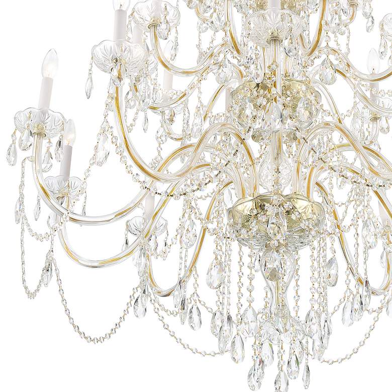 Image 5 Traditional Crystal 25 Light Polished Brass Chandelier more views