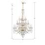 6_Traditional Crystal 25 Light Polished Brass Chandelier more views