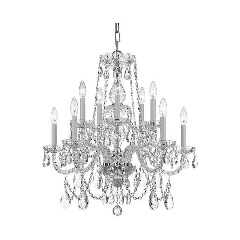 Image 1 Traditional Crystal 26 inchW Polished Chrome 10-Light Chandelier