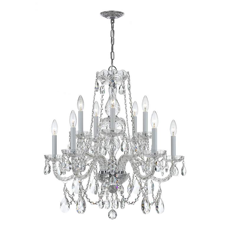 Image 1 Traditional Crystal 26 inchW Polished Chrome 10-Light Chandelier