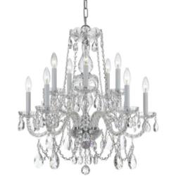 Traditional Crystal 26&quot;W Polished Chrome 10-Light Chandelier