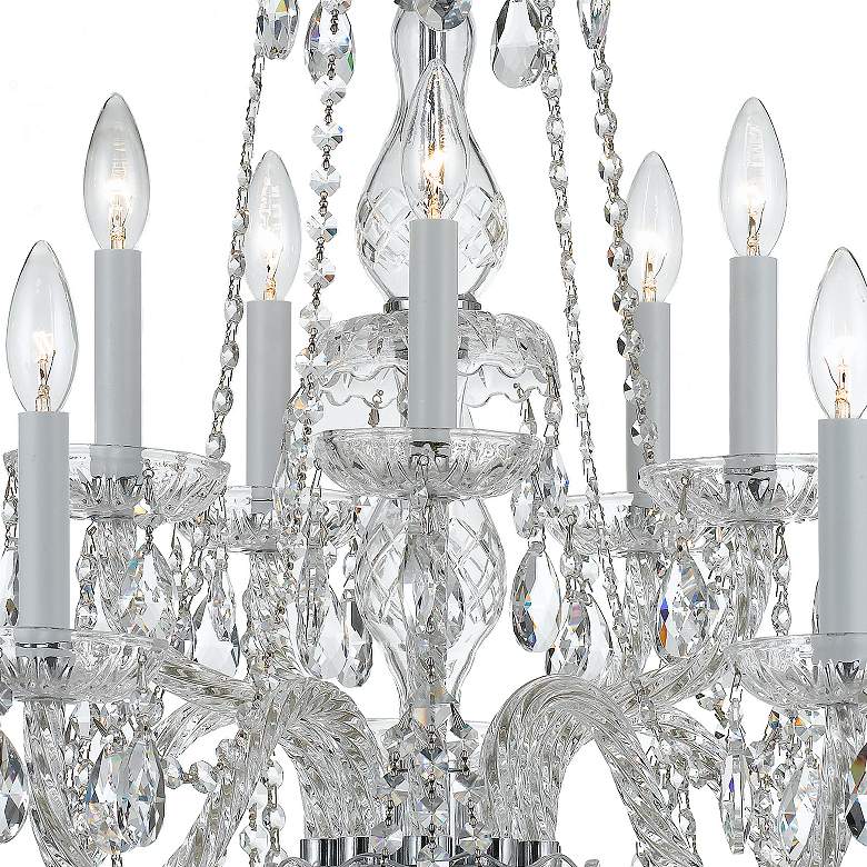 Image 4 Traditional Crystal 26"W Polished Chrome 10-Light Chandelier more views
