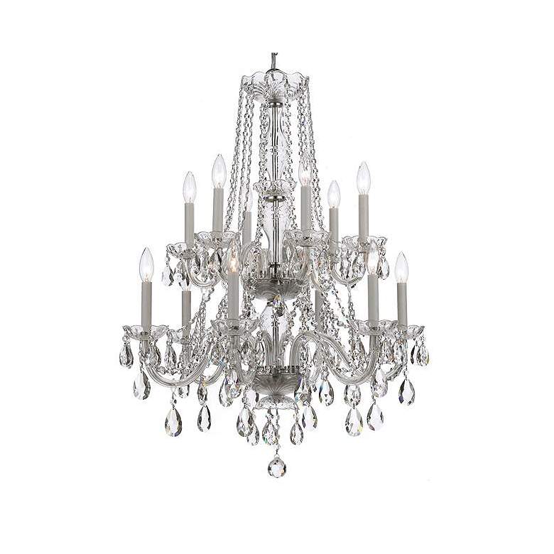 Image 1 Traditional Crystal 26 inchW Polished Chrome 12-Light Chandelier