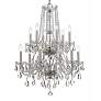 Traditional Crystal 26"W Polished Chrome 12-Light Chandelier
