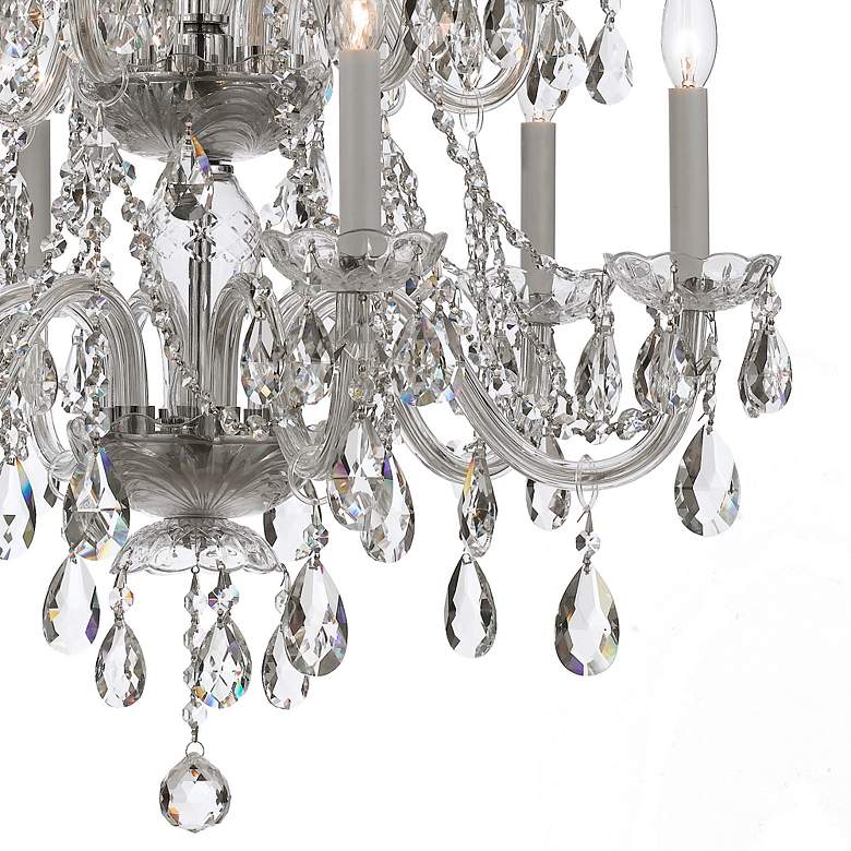 Image 3 Traditional Crystal 26"W Polished Chrome 12-Light Chandelier more views