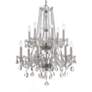 4_Traditional Crystal 26"W Polished Chrome 12-Light Chandelier more views