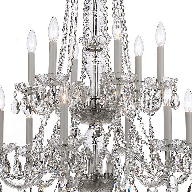 Image 5 Traditional Crystal 26"W Polished Chrome 12-Light Chandelier more views