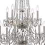 5_Traditional Crystal 26"W Polished Chrome 12-Light Chandelier more views