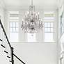 6_Traditional Crystal 26"W Polished Chrome 12-Light Chandelier more views