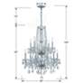 7_Traditional Crystal 26"W Polished Chrome 12-Light Chandelier more views