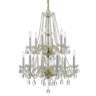 Traditional Crystal 26"W Polished Brass 12-Light Chandelier