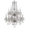 Traditional Crystal 26"W Polished Chrome 12-Light Chandelier