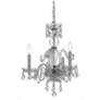 Traditional Crystal 3 Light Clear Crystal Polished Chrome Mini Chandelier