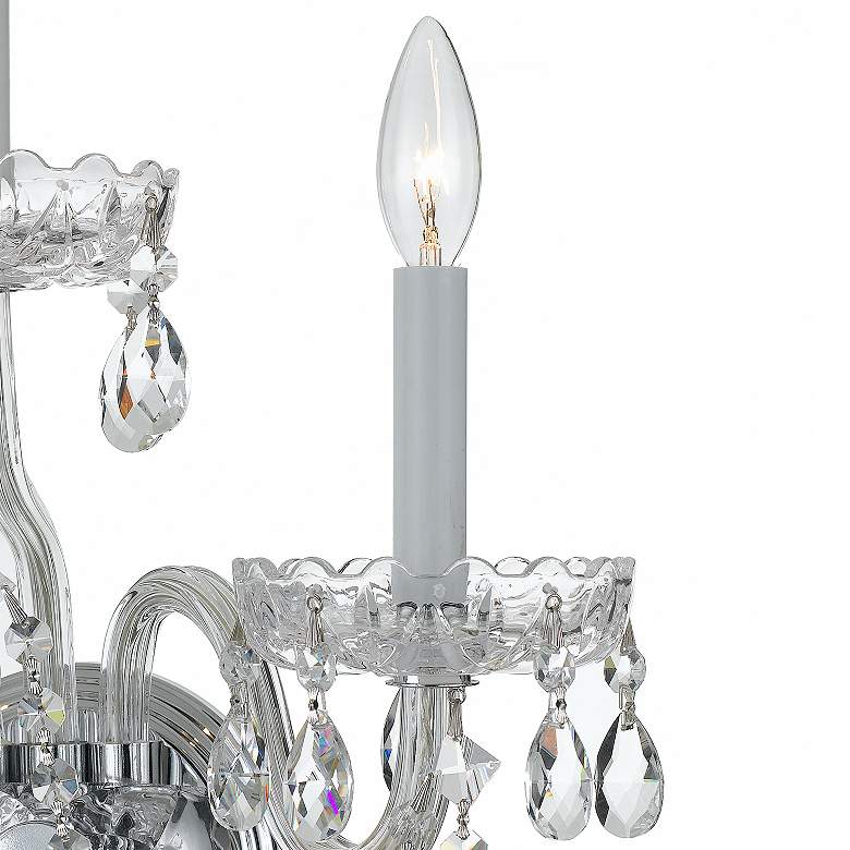 Image 4 Traditional Crystal 3 Light Hand Cut Crystal Polished Chrome Sconce more views