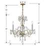2_Traditional Crystal 3 Light Italian Crystal Polished Brass Mini Chandelier more views