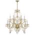 Traditional Crystal 31"W 12-Light Polished Brass Chandelier