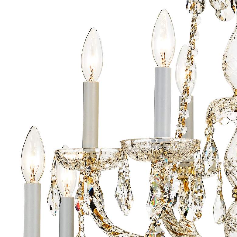 Image 3 Traditional Crystal 31"W 12-Light Polished Brass Chandelier more views