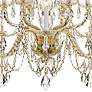 Traditional Crystal 31"W 12-Light Polished Brass Chandelier