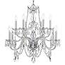 Traditional Crystal 31"W Polished Chrome 12-Light Chandelier