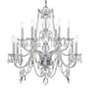 2_Traditional Crystal 31"W Polished Chrome 12-Light Chandelier more views