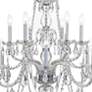 3_Traditional Crystal 31"W Polished Chrome 12-Light Chandelier more views