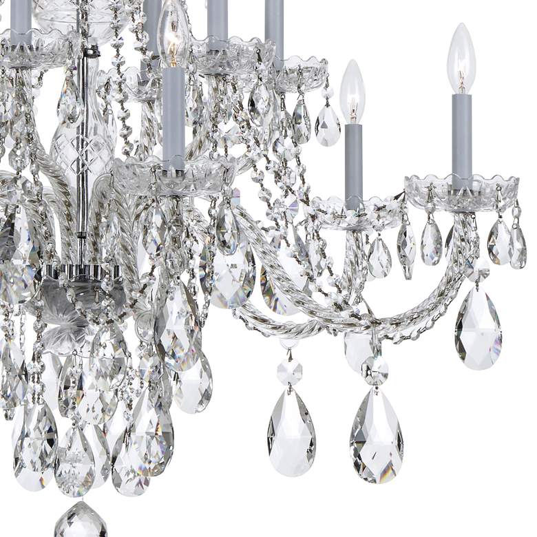 Image 3 Traditional Crystal 37 1/2" Wide Chrome 12-Light Chandelier more views